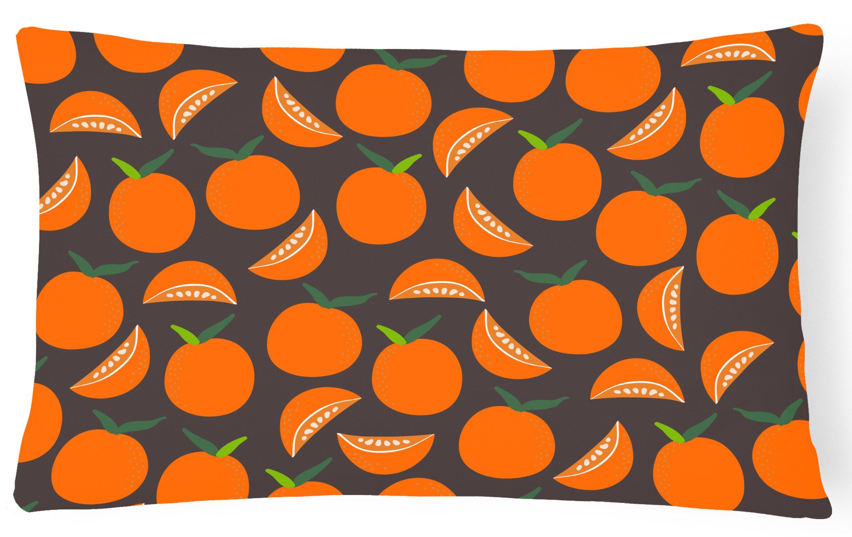 Oranges on Gray Canvas Fabric Decorative Pillow BB5142PW1216 by Caroline's Treasures