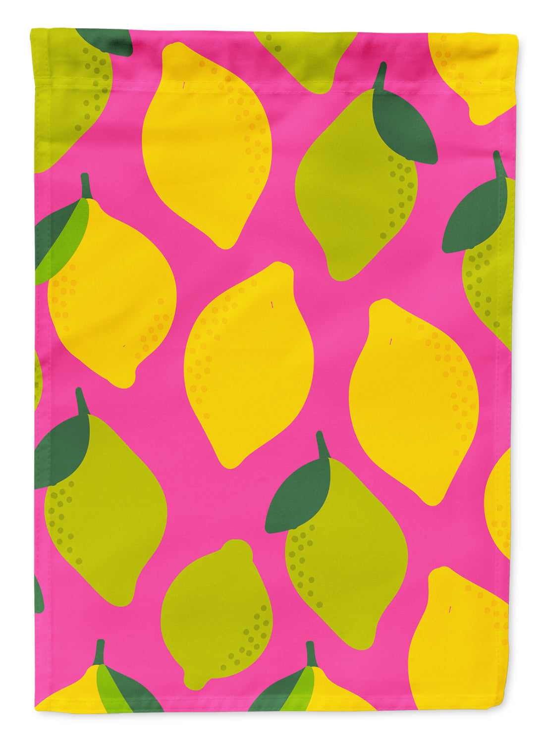 Lemons and Limes on Pink Flag Garden Size BB5143GF