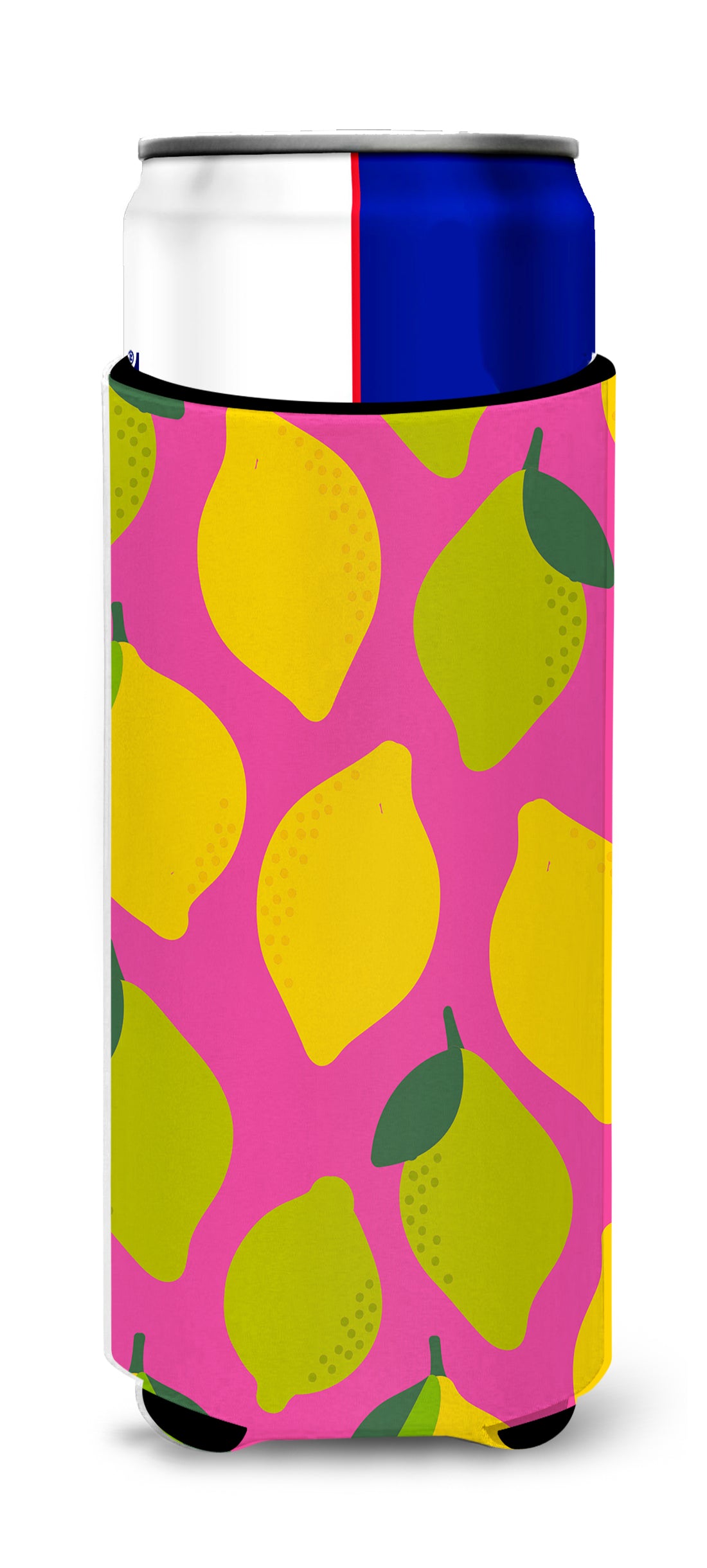 Lemons and Limes on Pink  Ultra Hugger for slim cans BB5143MUK  the-store.com.
