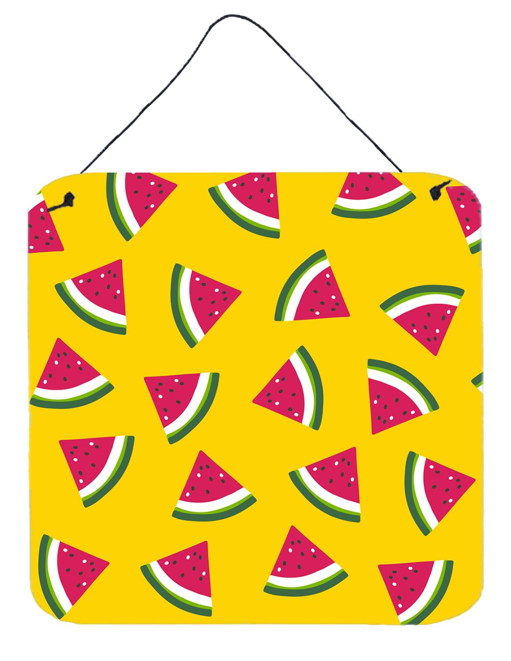Watermelon on Yellow Wall or Door Hanging Prints BB5144DS66 by Caroline&#39;s Treasures