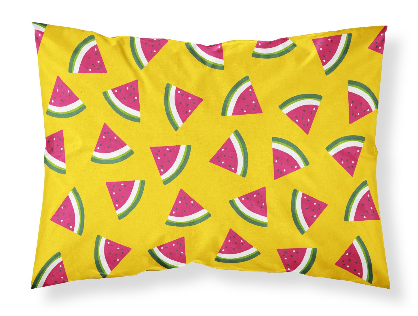 Watermelon on Yellow Fabric Standard Pillowcase BB5144PILLOWCASE by Caroline's Treasures