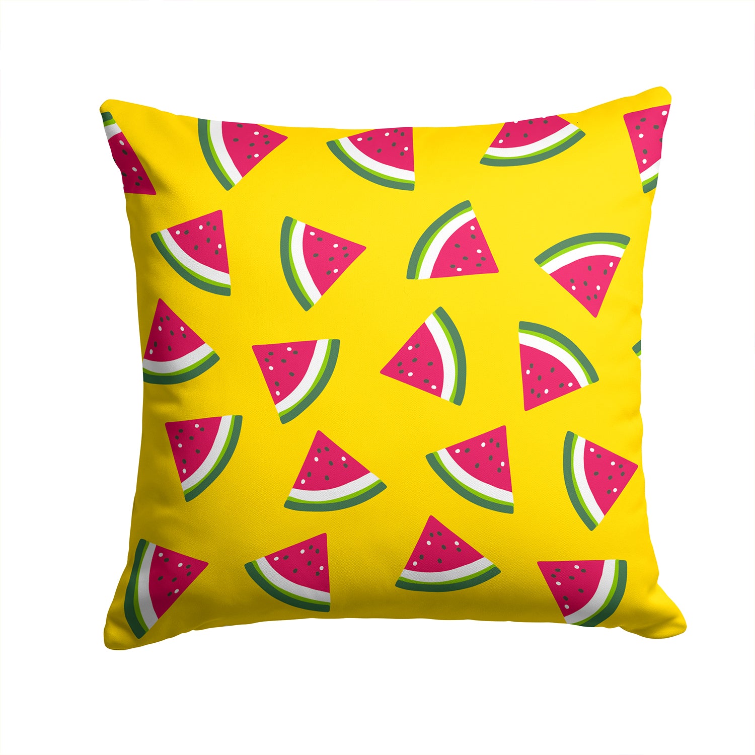 Watermelon on Yellow Fabric Decorative Pillow BB5144PW1414 - the-store.com