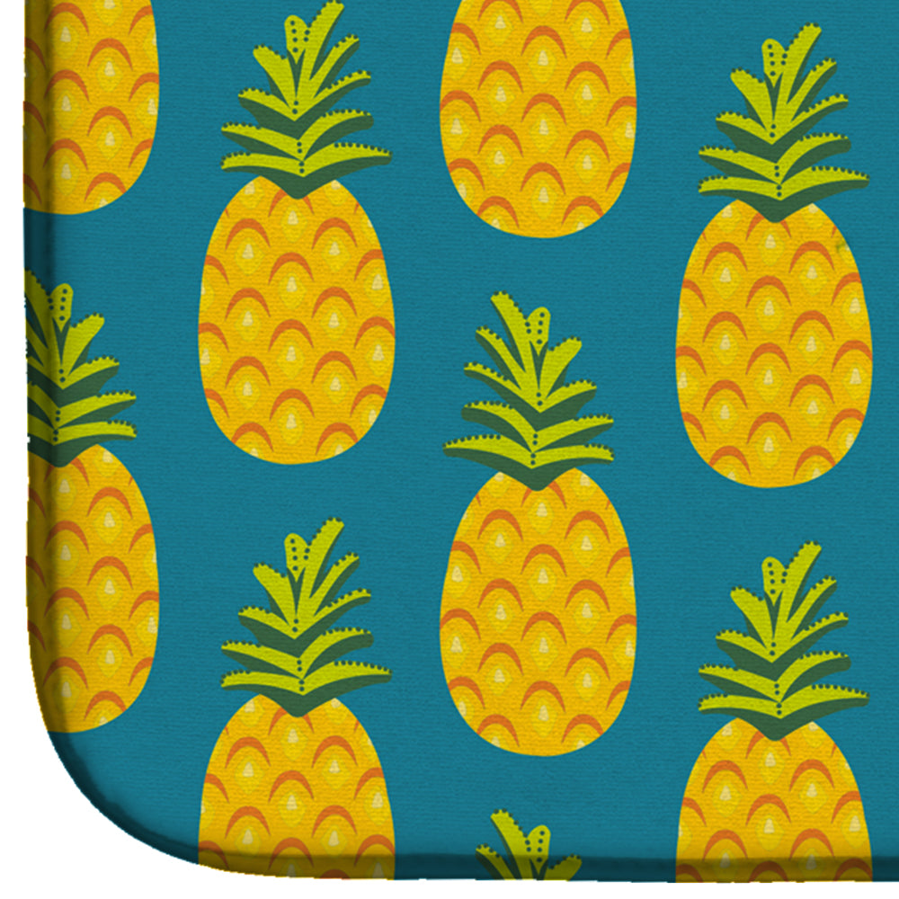 Pineapples on Teal Dish Drying Mat BB5145DDM  the-store.com.