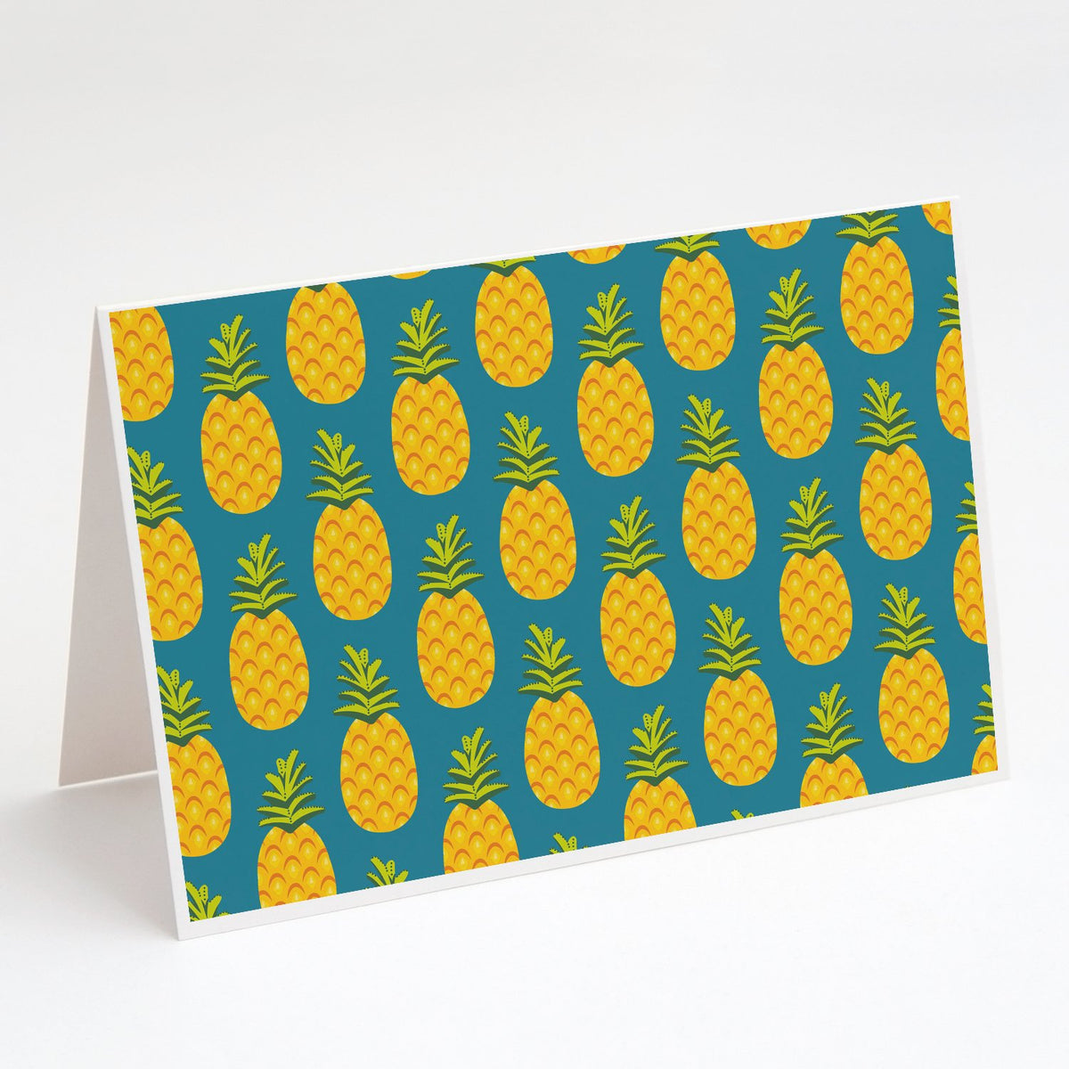 Buy this Pineapples on Teal Greeting Cards and Envelopes Pack of 8