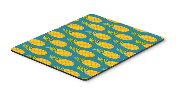 Pineapples on Teal Mouse Pad, Hot Pad or Trivet BB5145MP by Caroline's Treasures