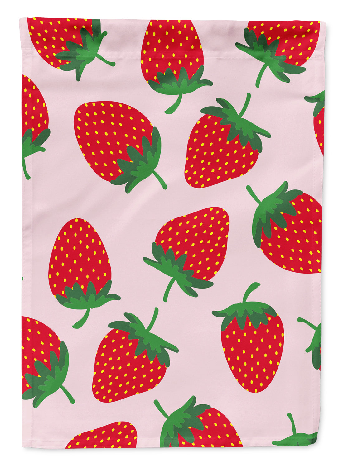 Strawberries on Pink Flag Garden Size BB5146GF