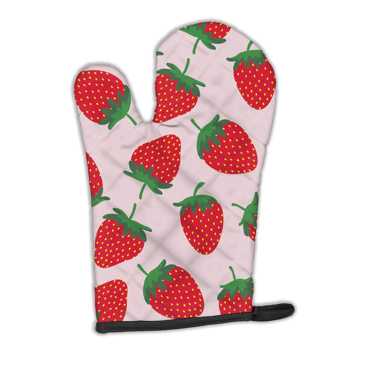 Strawberries on Pink Oven Mitt BB5146OVMT  the-store.com.