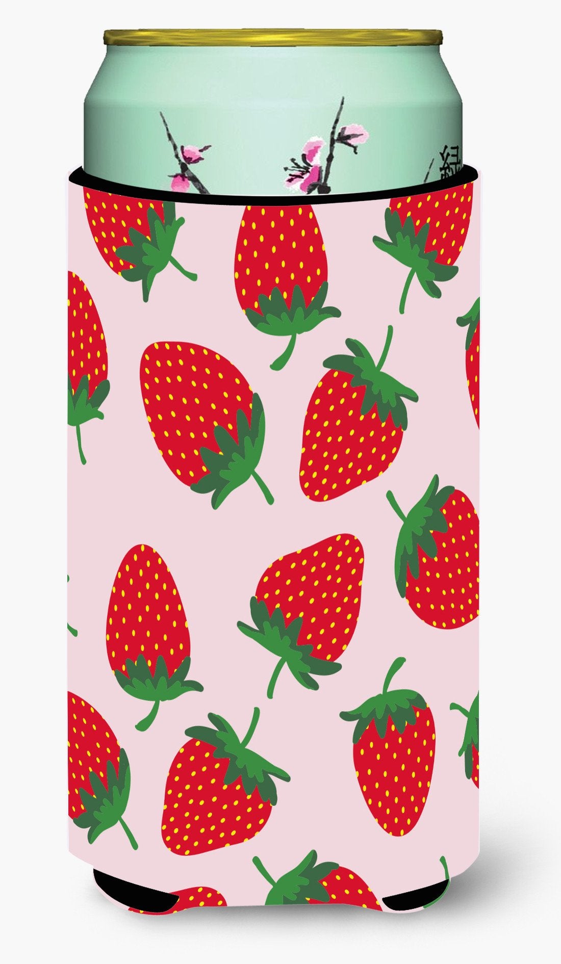 Strawberries on Pink Tall Boy Beverage Insulator Hugger BB5146TBC by Caroline's Treasures