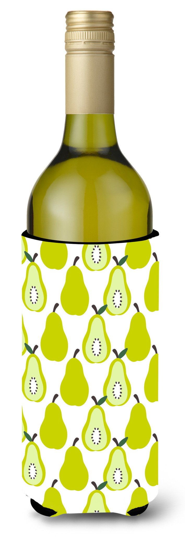 Pears on White Wine Bottle Beverge Insulator Hugger BB5147LITERK by Caroline&#39;s Treasures