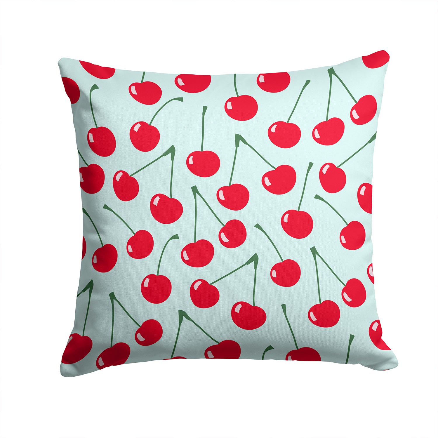 Cherries on Blue Fabric Decorative Pillow BB5148PW1414 - the-store.com