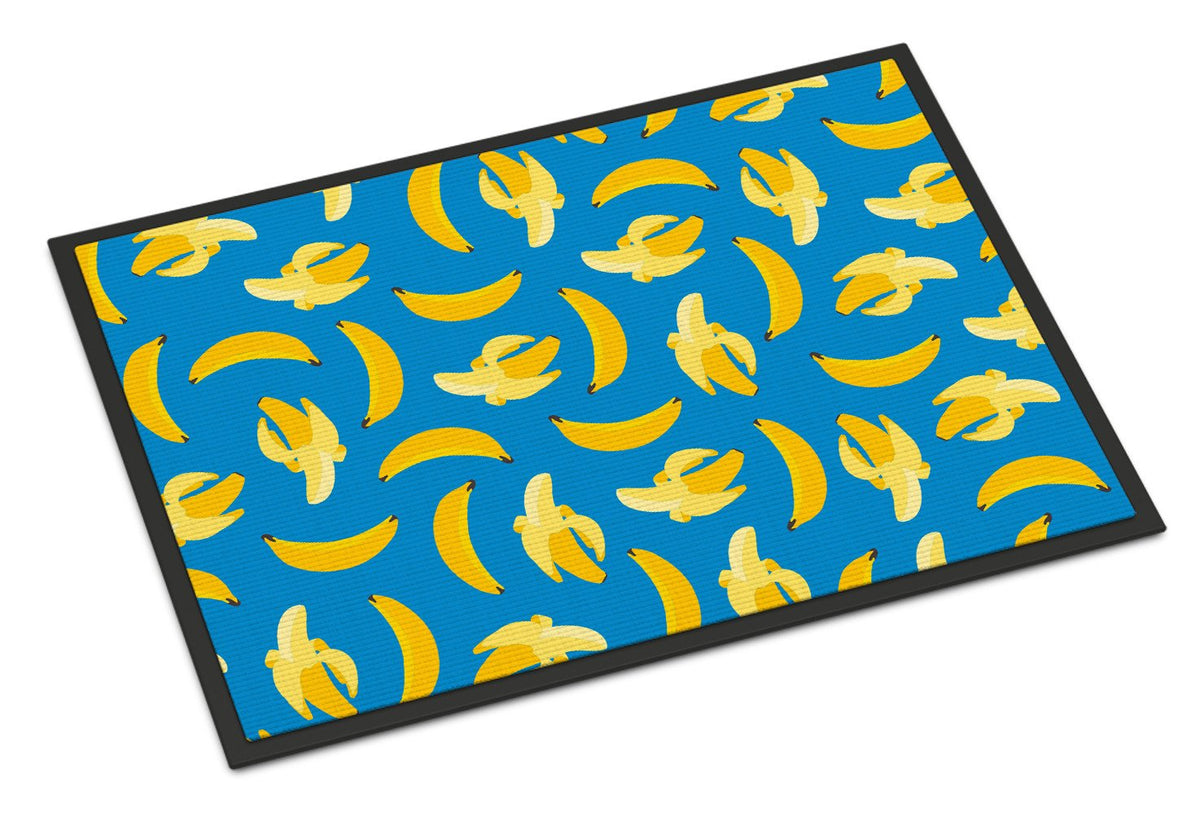 Bananas on Blue Indoor or Outdoor Mat 24x36 BB5149JMAT by Caroline&#39;s Treasures