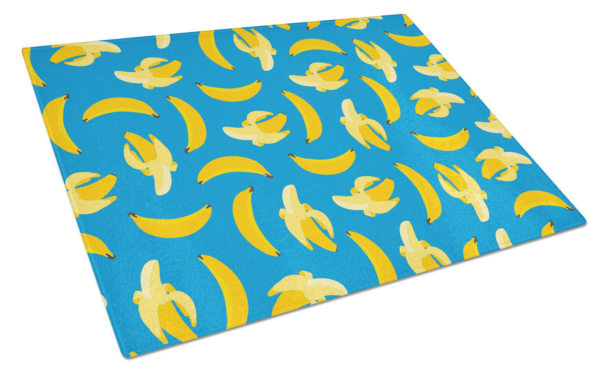 Bananas on Blue Glass Cutting Board Large BB5149LCB by Caroline&#39;s Treasures