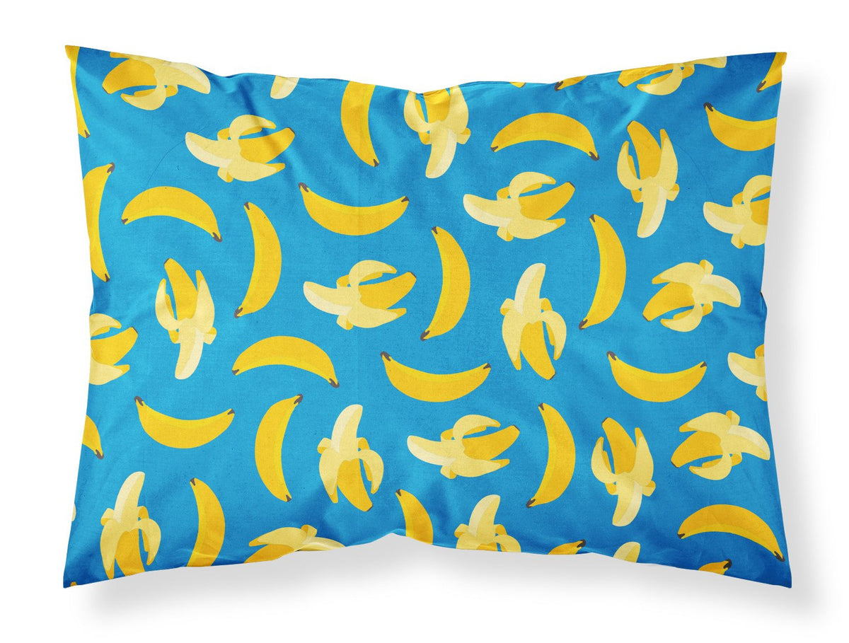 Bananas on Blue Fabric Standard Pillowcase BB5149PILLOWCASE by Caroline&#39;s Treasures