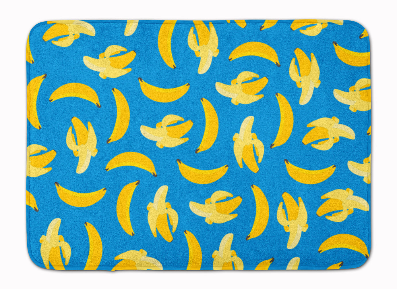 Bananas on Blue Machine Washable Memory Foam Mat BB5149RUG - the-store.com
