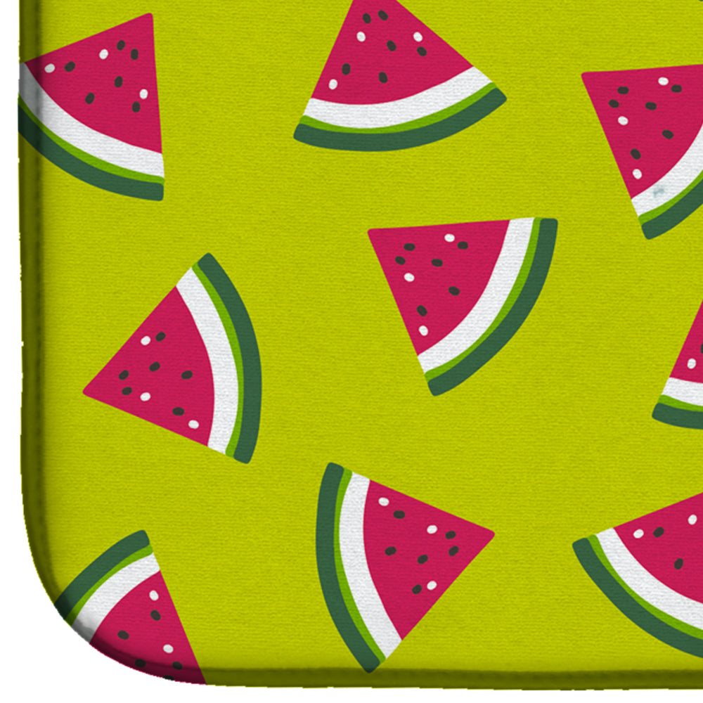 Watermelon on Lime Green Dish Drying Mat BB5151DDM  the-store.com.