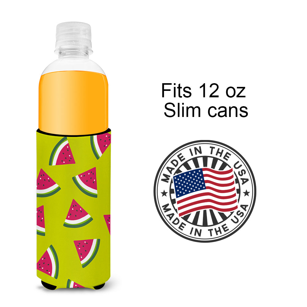 Watermelon on Lime Green  Ultra Hugger for slim cans BB5151MUK  the-store.com.