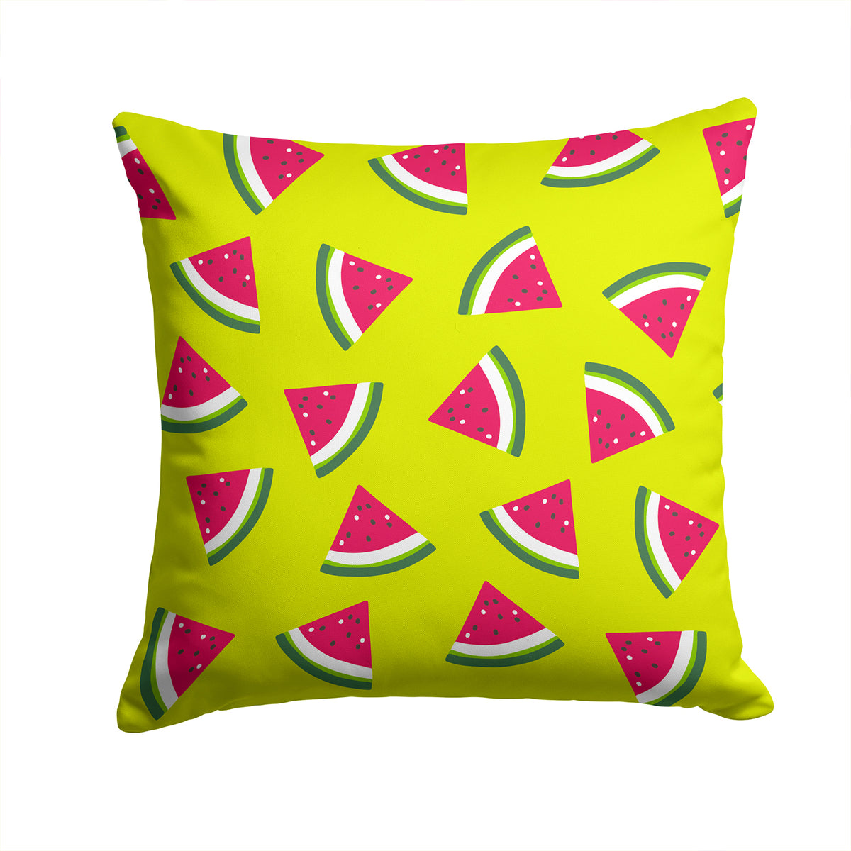 Watermelon on Lime Green Fabric Decorative Pillow BB5151PW1414 - the-store.com