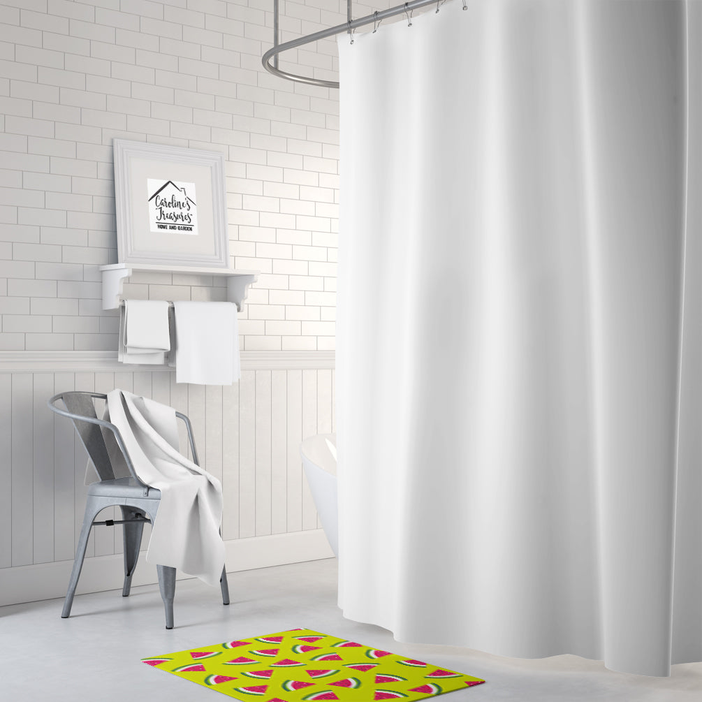 Caroline's Treasures Watermelon on Lime Green Machine Washable Memory Foam Mat BB5151RUG