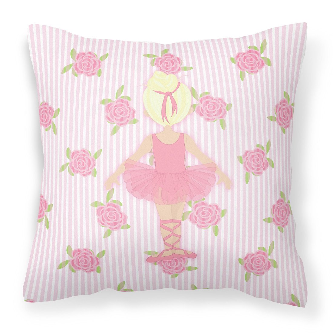 Ballerina Blonde Back Pose Fabric Decorative Pillow BB5167PW1818 by Caroline's Treasures