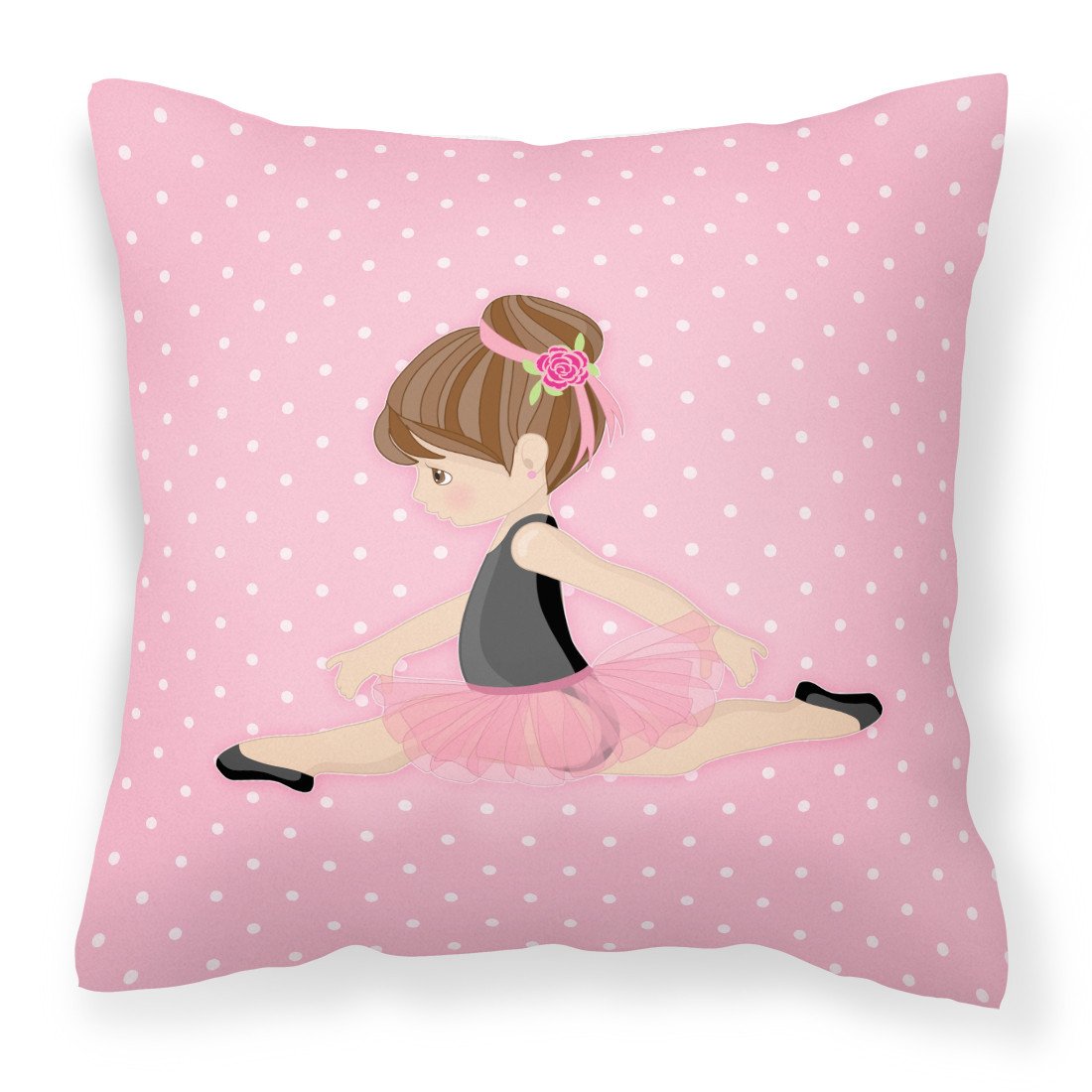 Ballerina Brunette Jete Fabric Decorative Pillow BB5174PW1818 by Caroline&#39;s Treasures