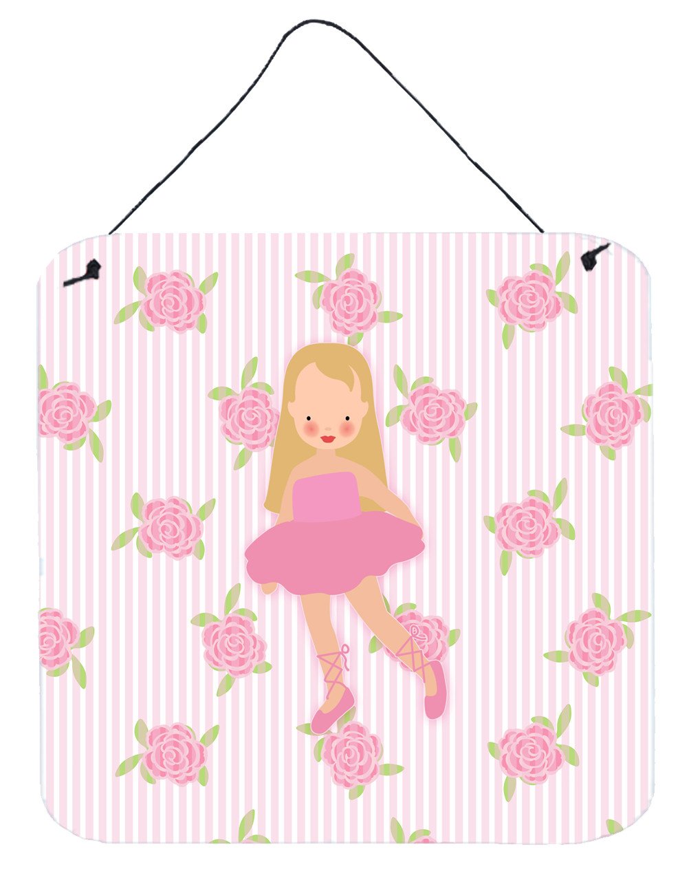 Ballerina Long Haired Blonde Wall or Door Hanging Prints BB5185DS66 by Caroline's Treasures