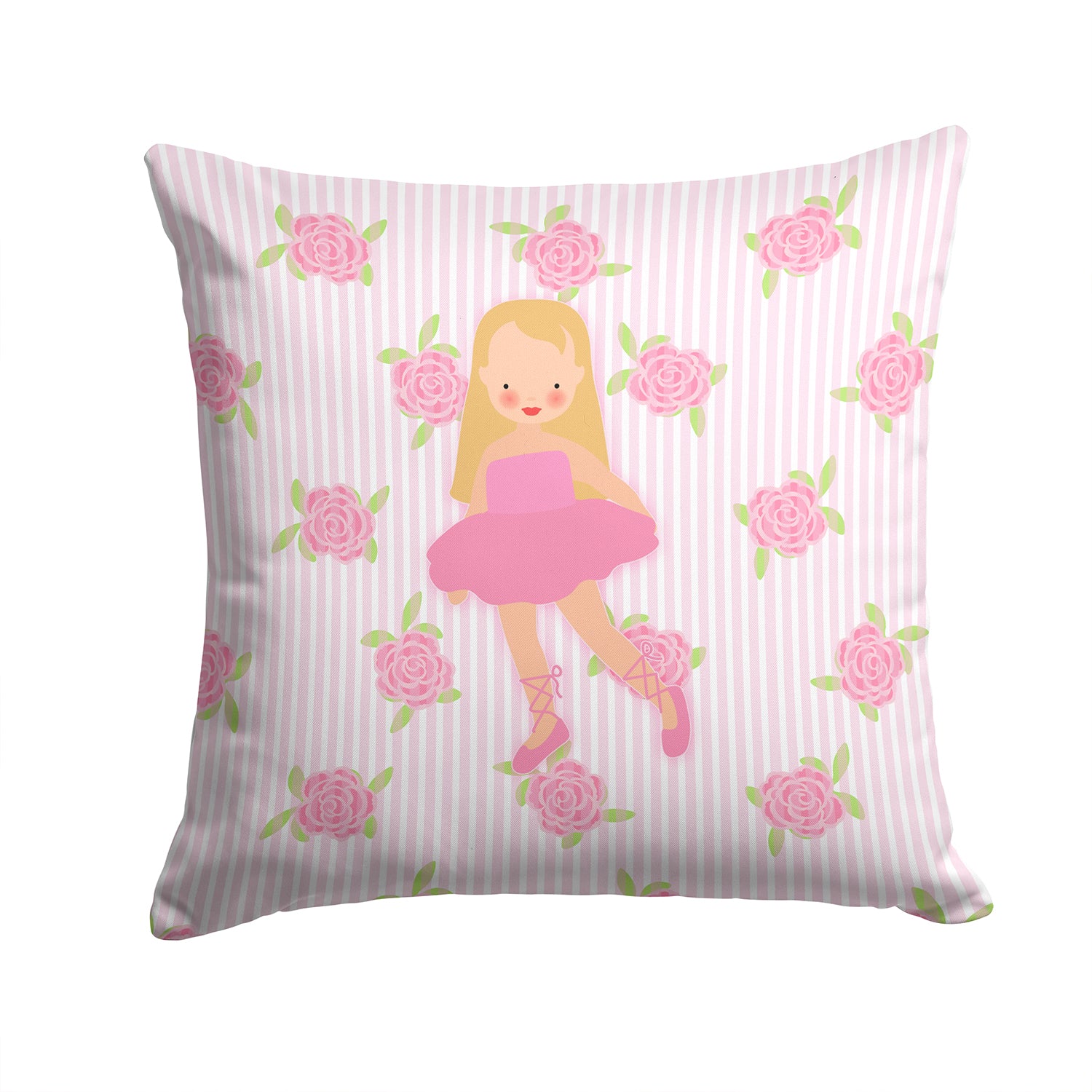 Ballerina Long Haired Blonde Fabric Decorative Pillow BB5185PW1414 - the-store.com