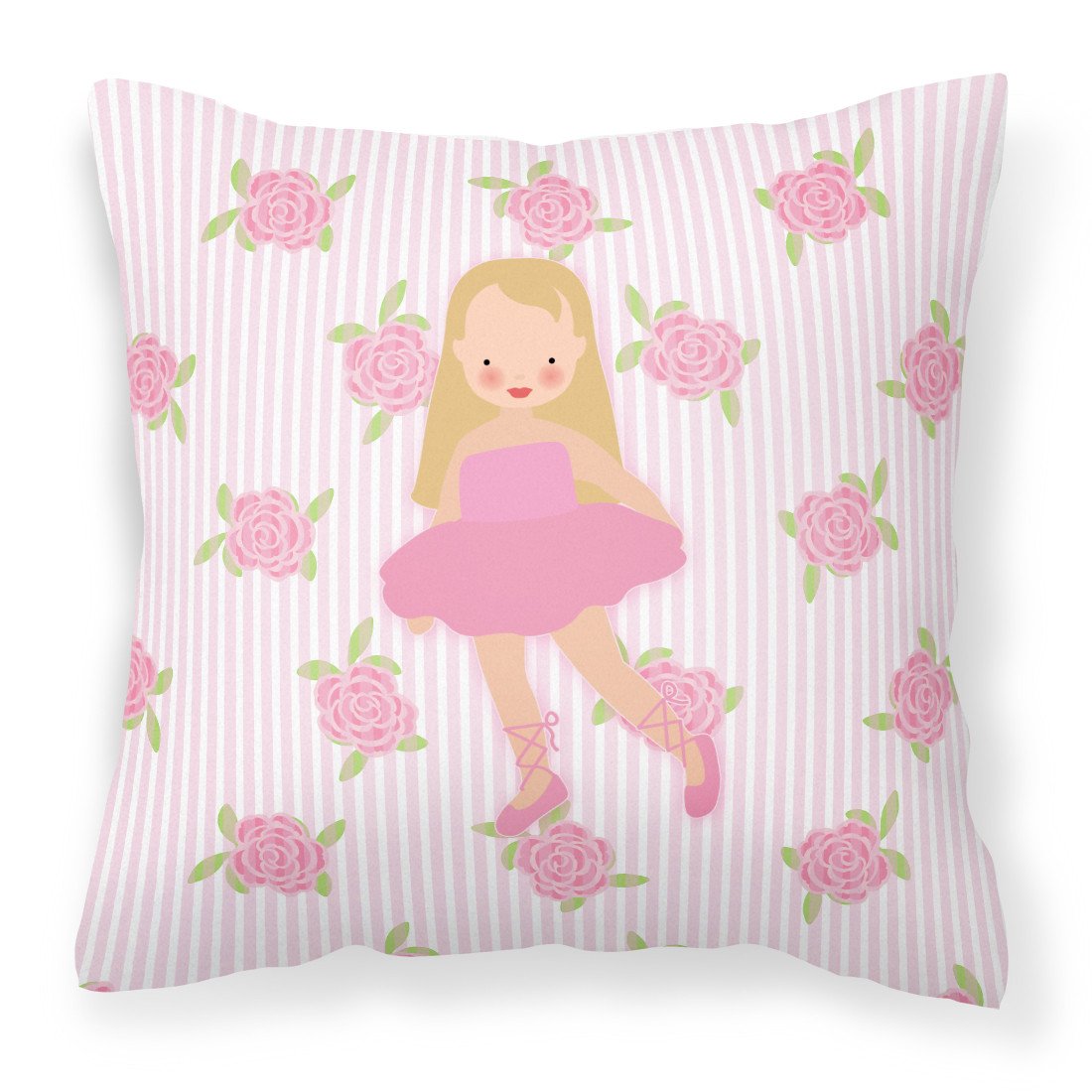 Ballerina Long Haired Blonde Fabric Decorative Pillow BB5185PW1818 by Caroline's Treasures