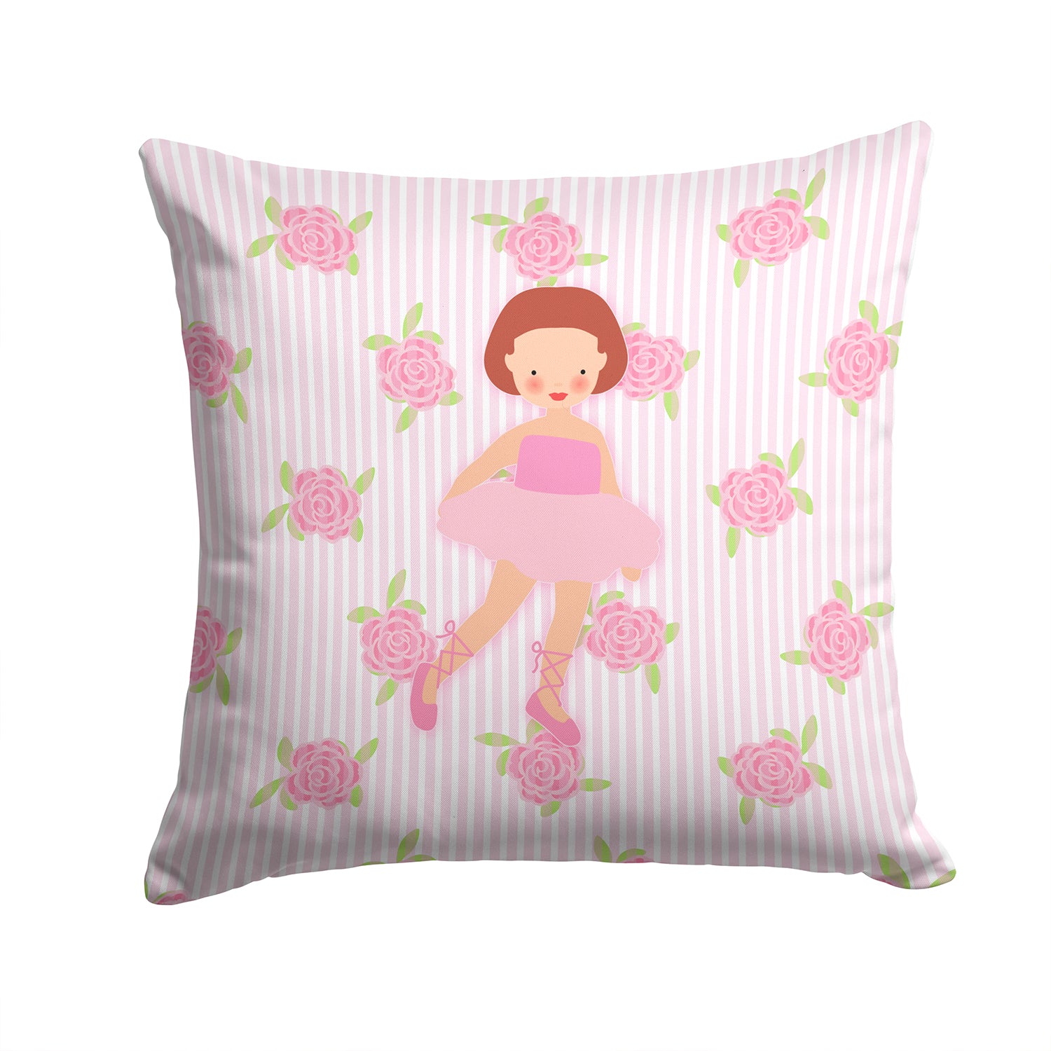 Ballerina Red Short Hair Fabric Decorative Pillow BB5191PW1414 - the-store.com