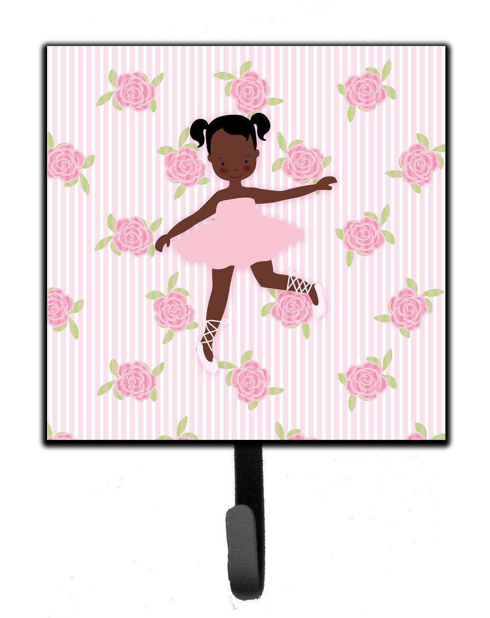Ballerina African American Ponytails Leash or Key Holder BB5192SH4 by Caroline&#39;s Treasures