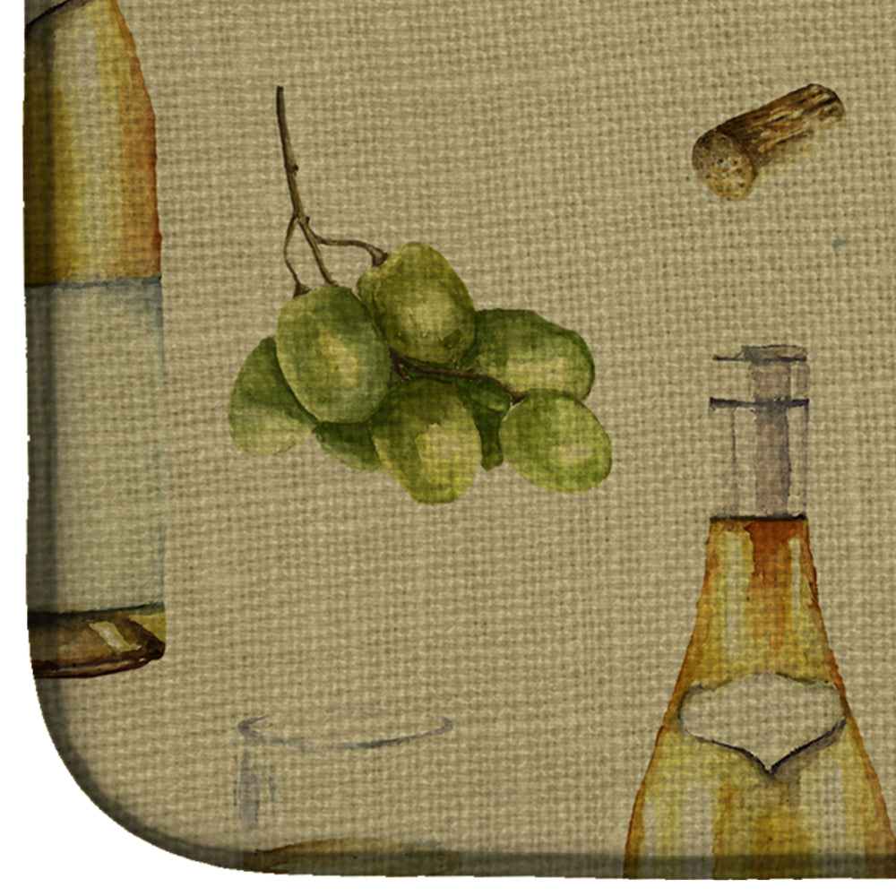 White Wine on Linen Dish Drying Mat BB5194DDM  the-store.com.