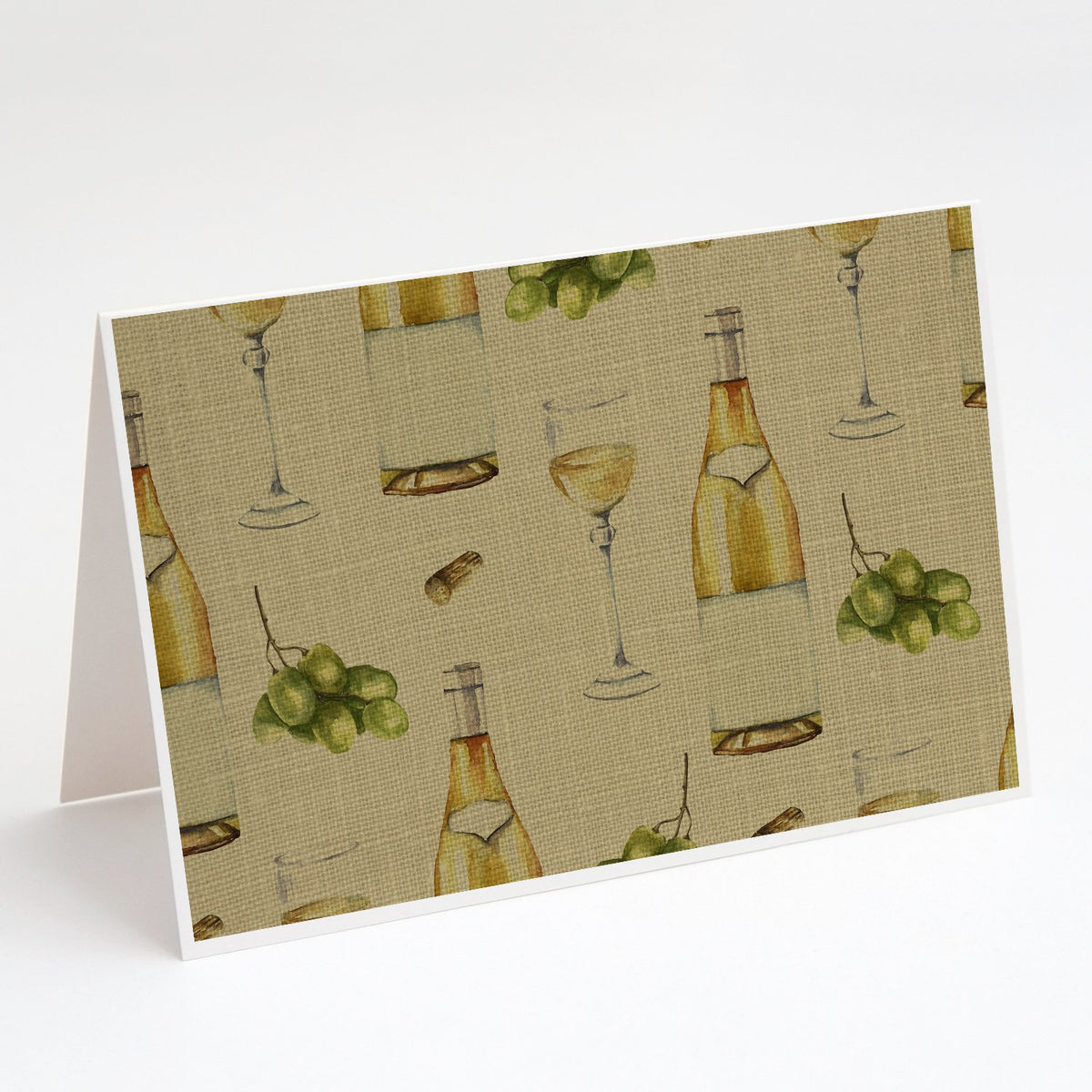 Buy this White Wine on Linen Greeting Cards and Envelopes Pack of 8