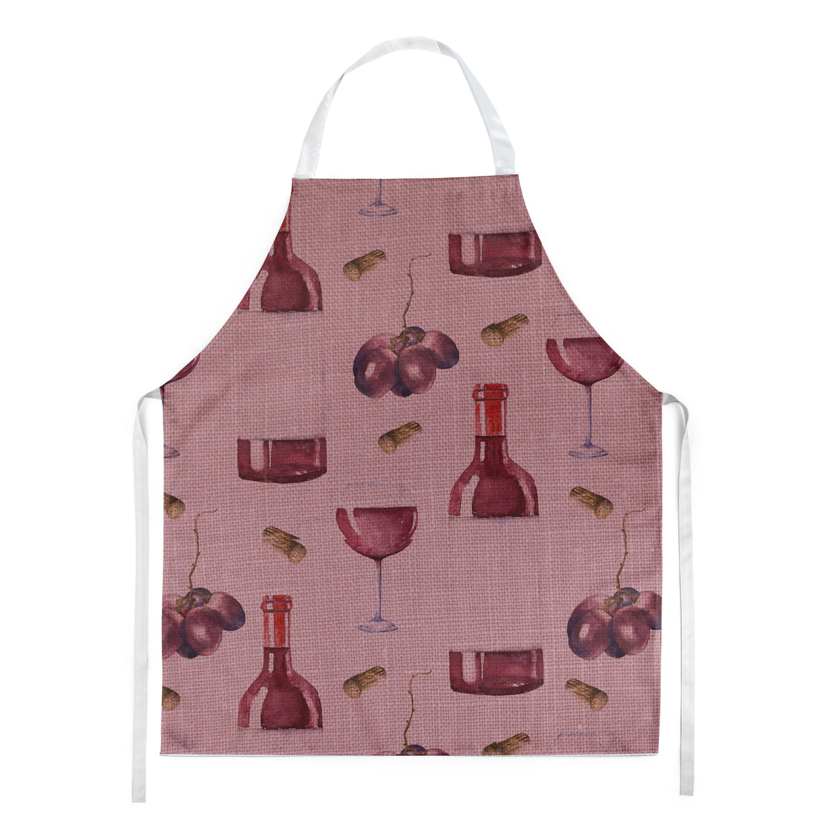 Red Wine on Linen Apron BB5195APRON  the-store.com.