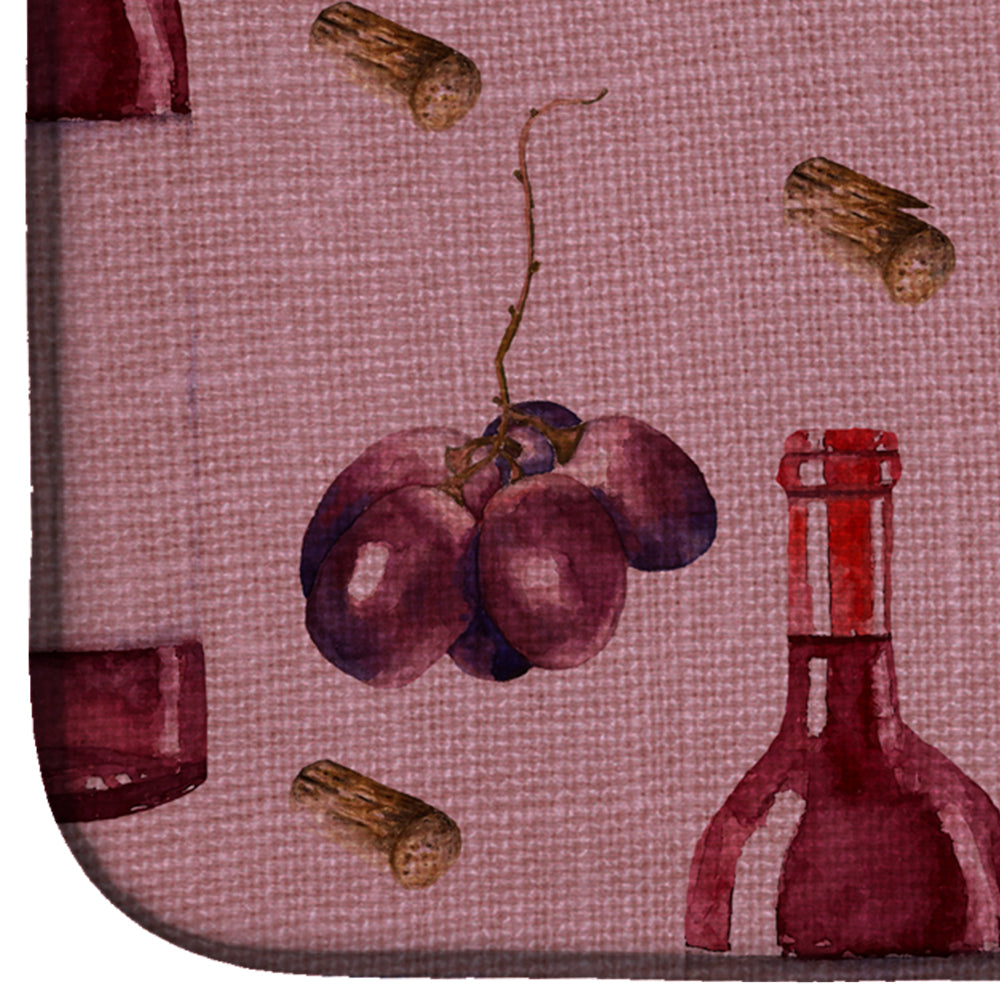 Red Wine on Linen Dish Drying Mat BB5195DDM  the-store.com.