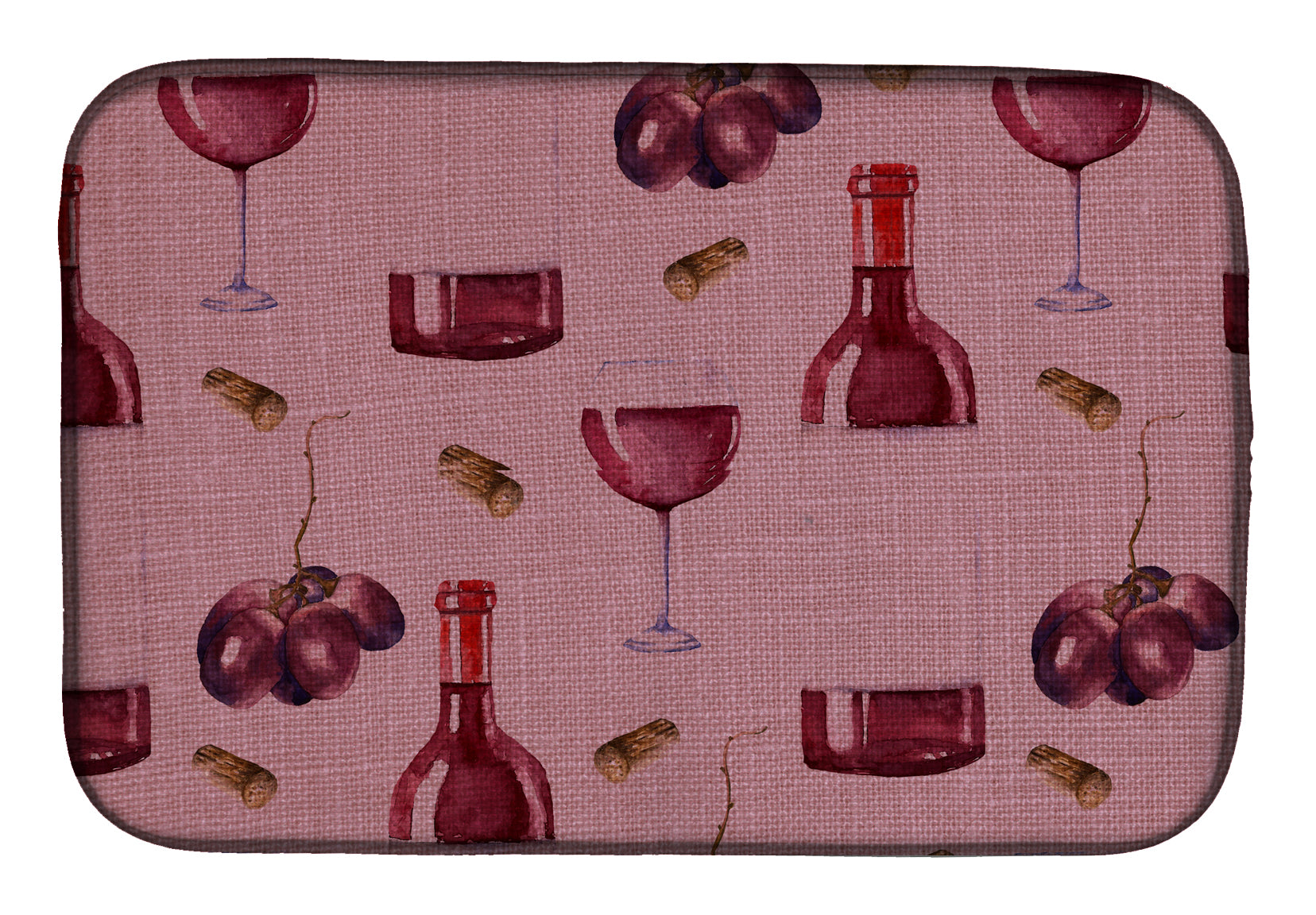 Red Wine on Linen Dish Drying Mat BB5195DDM