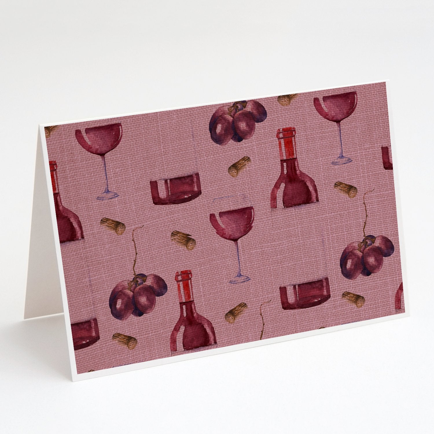 Buy this Red Wine on Linen Greeting Cards and Envelopes Pack of 8