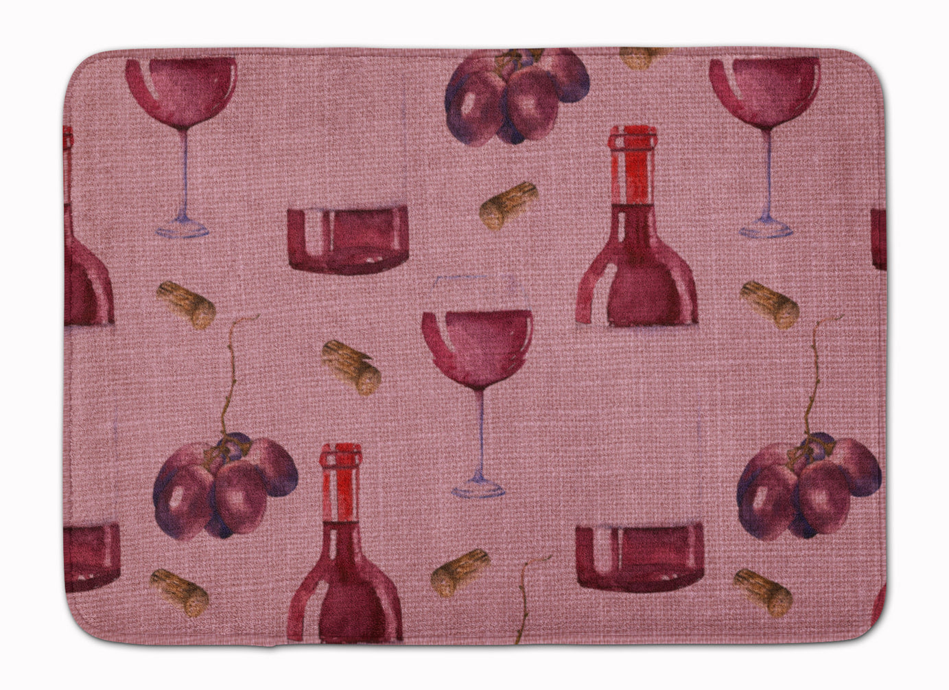 Red Wine on Linen Machine Washable Memory Foam Mat BB5195RUG - the-store.com