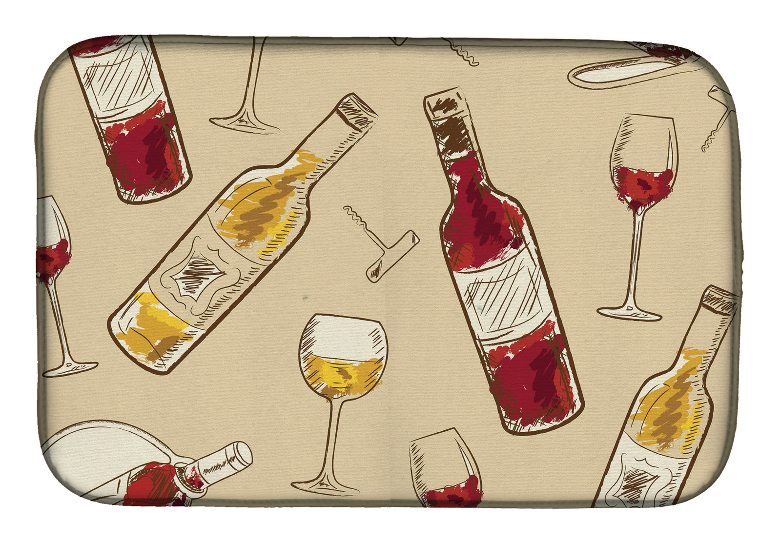Red and White Wine Dish Drying Mat BB5196DDM
