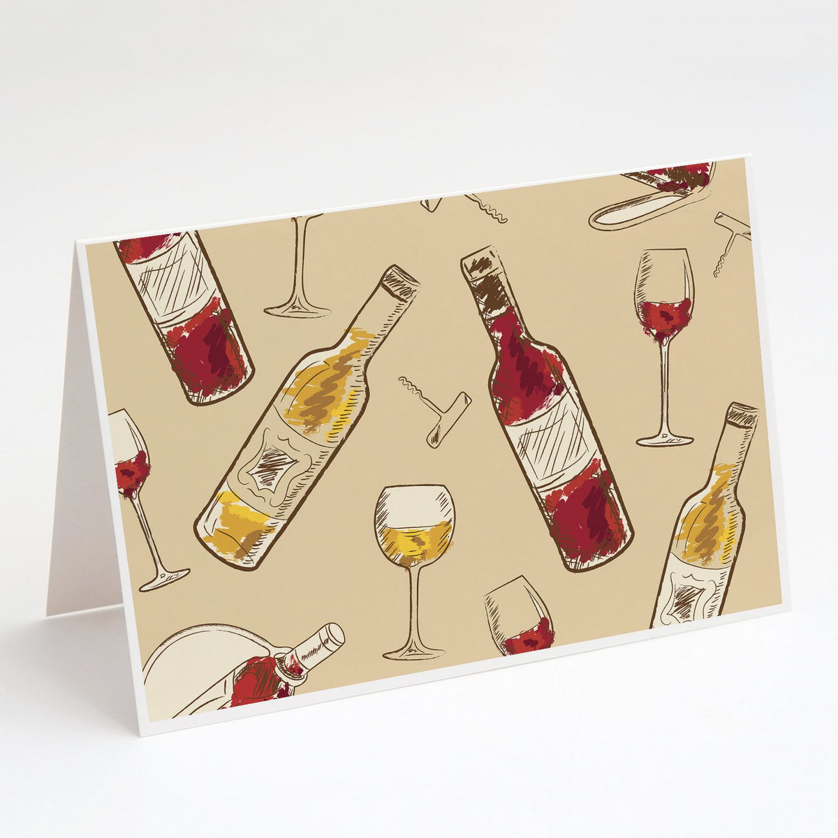Buy this Red and White Wine Greeting Cards and Envelopes Pack of 8