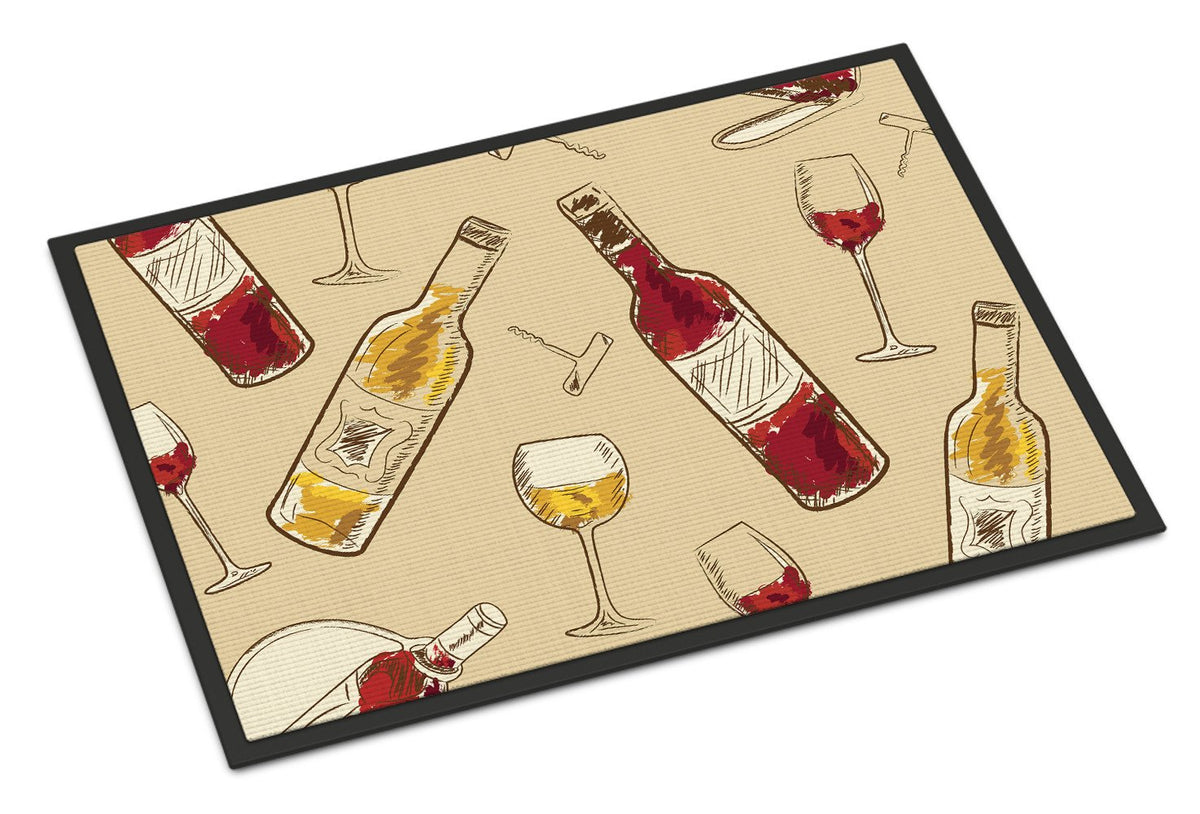 Red and White Wine Indoor or Outdoor Mat 24x36 BB5196JMAT by Caroline&#39;s Treasures