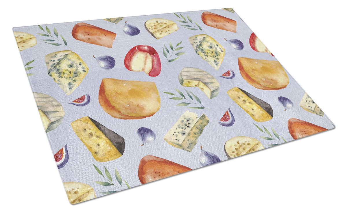 Assortment of Cheeses Glass Cutting Board Large BB5198LCB by Caroline&#39;s Treasures