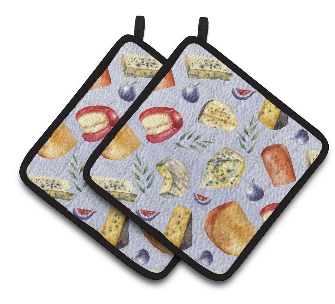 Assortment of Cheeses Pair of Pot Holders BB5198PTHD by Caroline&#39;s Treasures