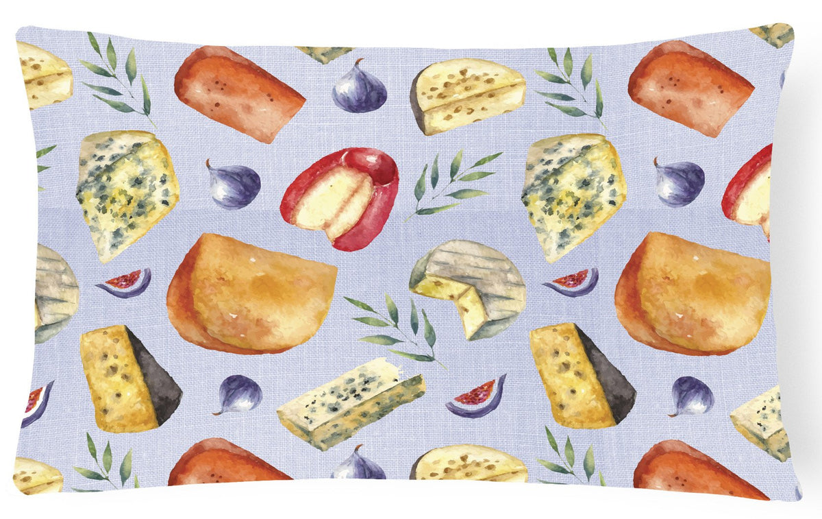 Assortment of Cheeses Canvas Fabric Decorative Pillow BB5198PW1216 by Caroline&#39;s Treasures