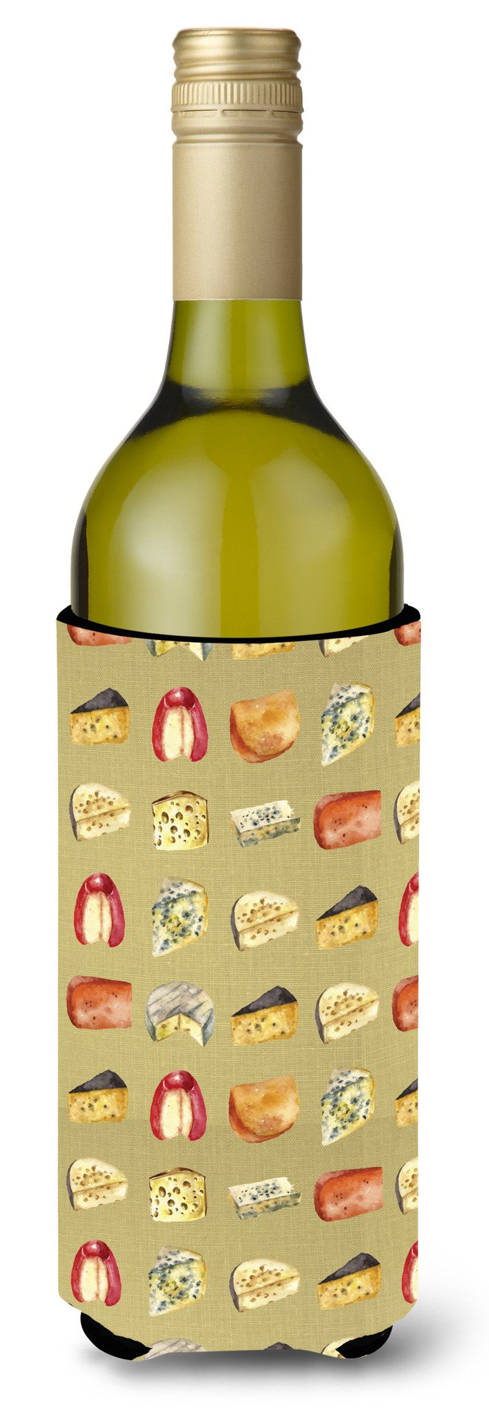 Cheeses Wine Bottle Beverge Insulator Hugger BB5199LITERK by Caroline&#39;s Treasures