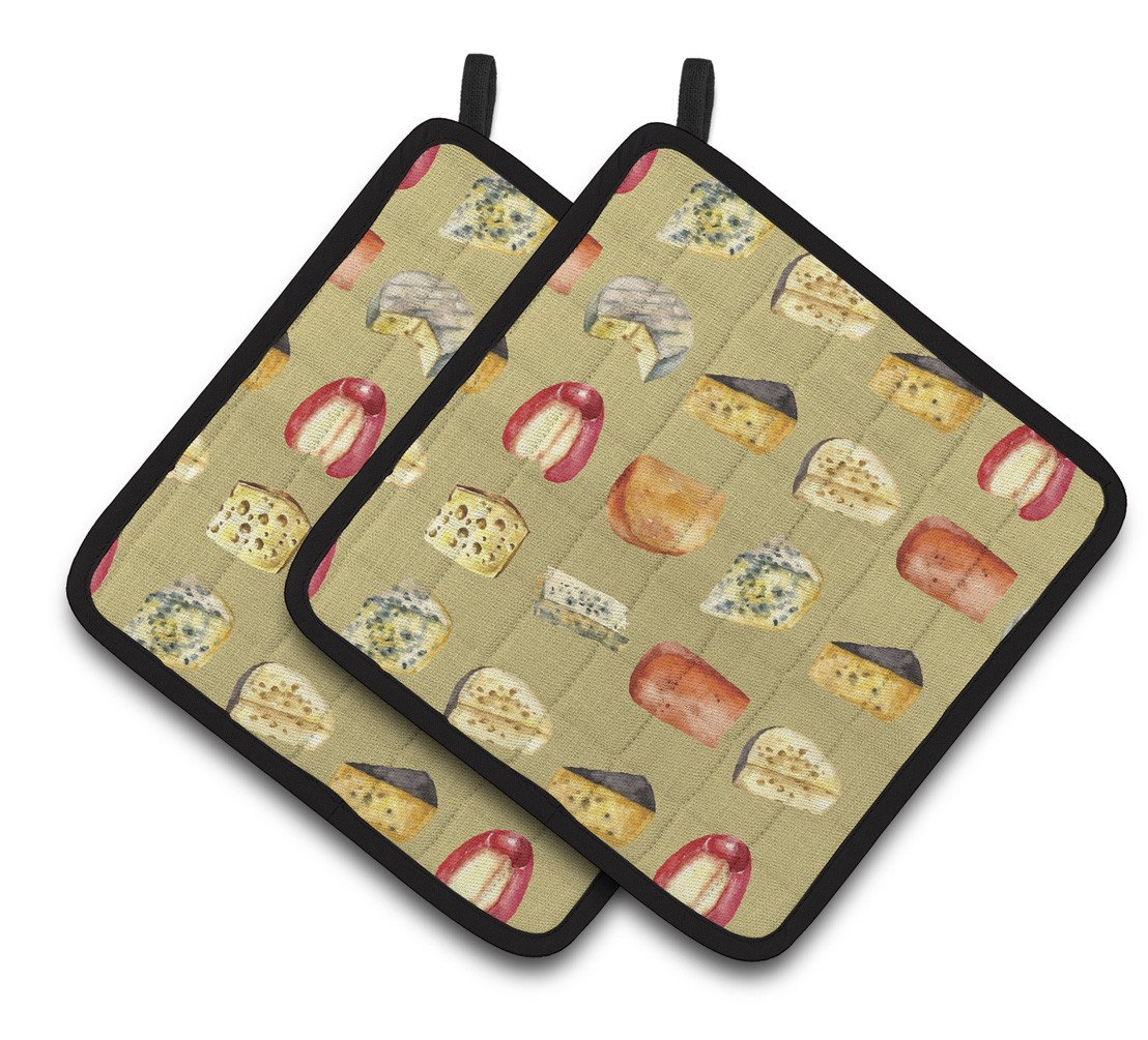 Cheeses Pair of Pot Holders BB5199PTHD by Caroline&#39;s Treasures