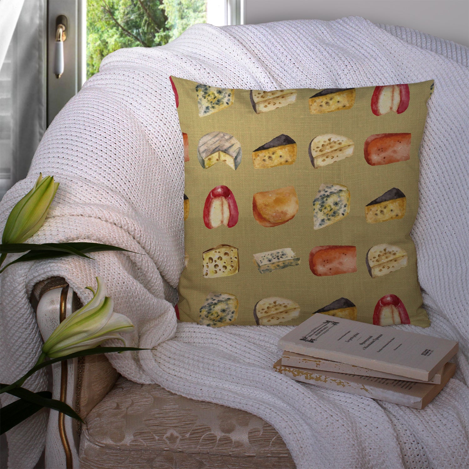 Cheeses Fabric Decorative Pillow BB5199PW1414 - the-store.com
