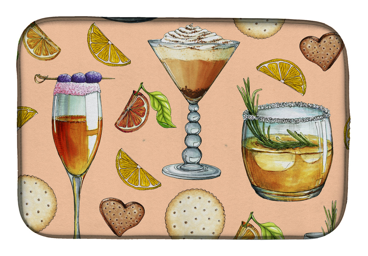 Drinks and Cocktails Peach Dish Drying Mat BB5200DDM