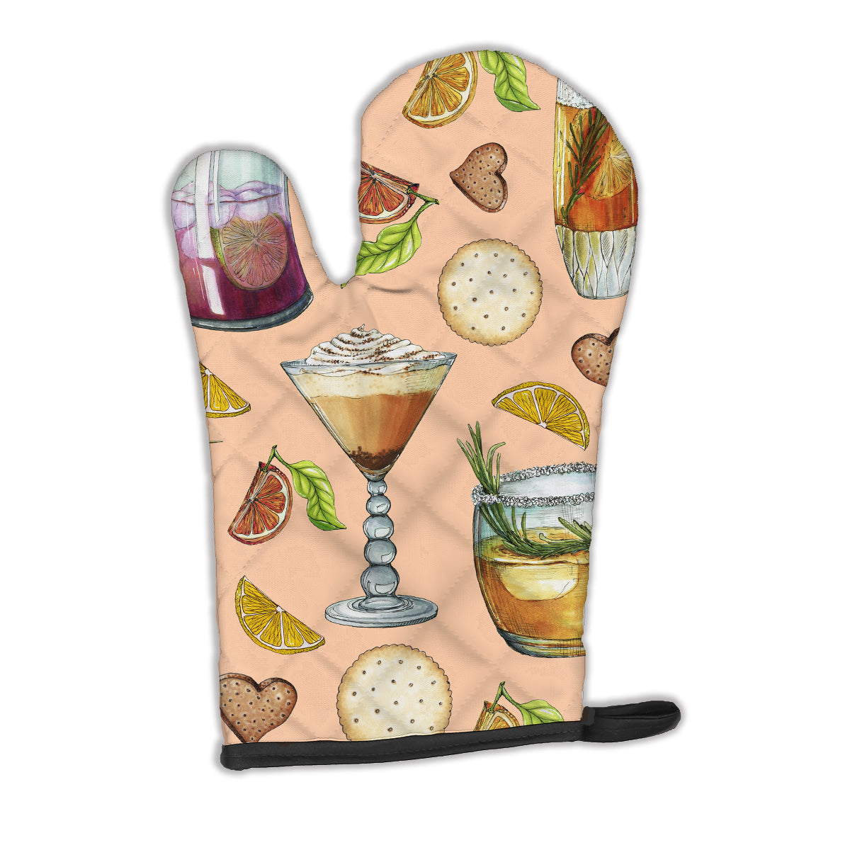 Drinks and Cocktails Peach Oven Mitt BB5200OVMT