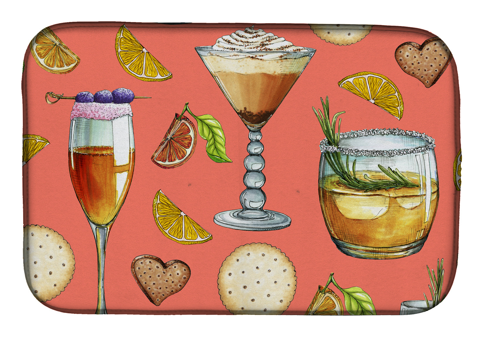 Drinks and Cocktails Salmon Dish Drying Mat BB5201DDM