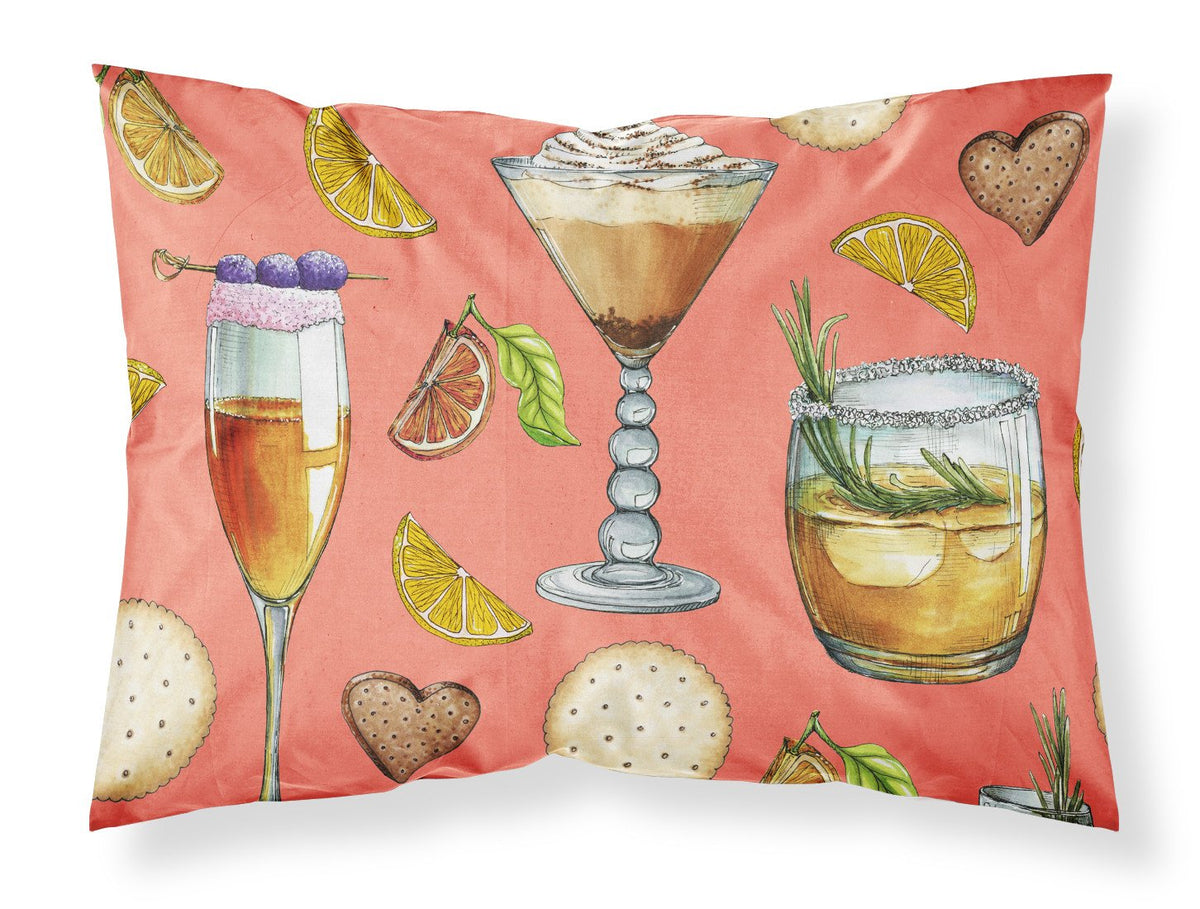 Drinks and Cocktails Salmon Fabric Standard Pillowcase BB5201PILLOWCASE by Caroline&#39;s Treasures