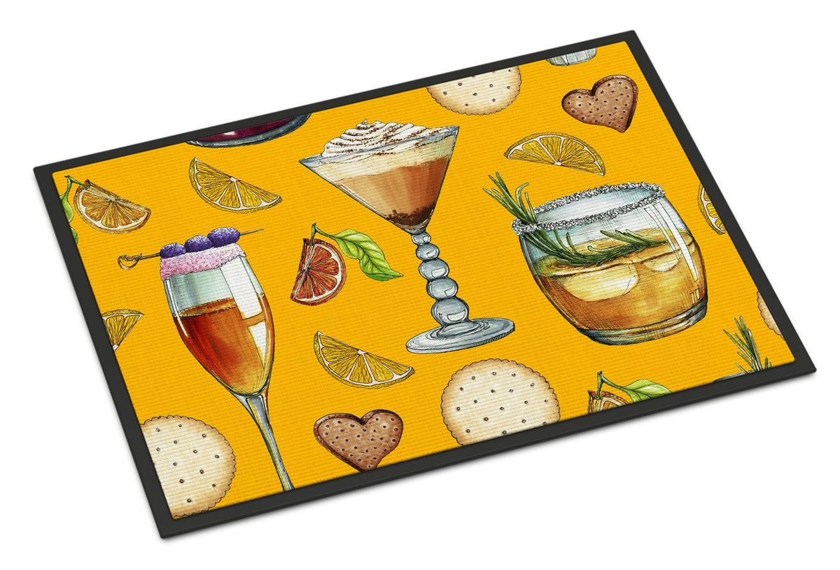 Drinks and Cocktails Gold Indoor or Outdoor Mat 24x36 BB5202JMAT by Caroline&#39;s Treasures